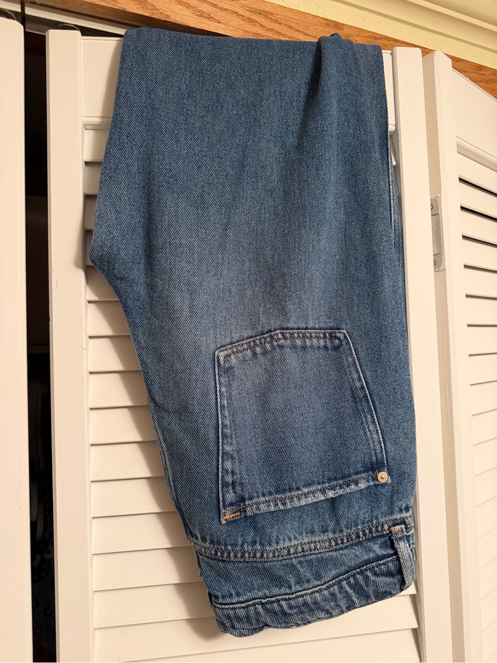 7 For All Mankind Medium Blue Wide-Leg Jeans - Picture 2 of 5